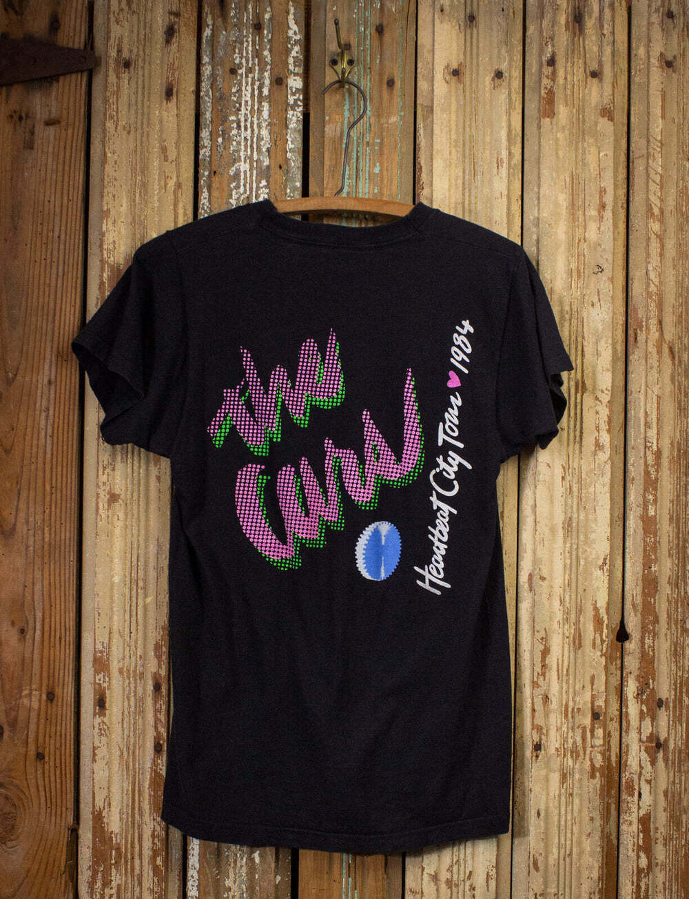 Retro The Cars Heartbeat City Concert T Shirt Black